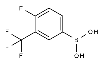 4-FLUORO-3-(TRIFLUOROMETHYL)PHENYLBORONIC ACID Structure