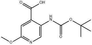 5-(TERT-BUTOXYCARBONYLAMINO)-2-METHOXYPYRIDINE-4-CARBOXYLIC ACID Structure