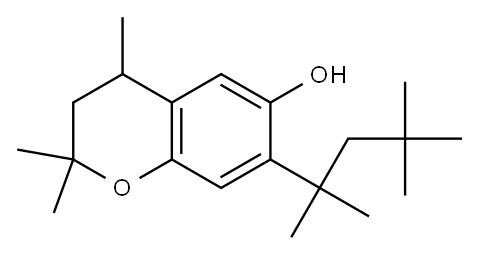 2,2,4-trimethyl-7-(1,1,3,3-tetramethylbutyl)chroman-6-ol  Structure