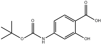 4-[(tert-butoxycarbonyl)amino]-2-hydroxybenzoic acid Structure