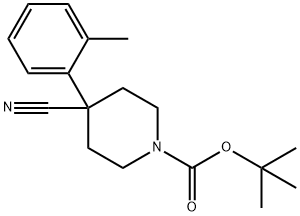 1-BOC-4-CYANO-4-(2-METHYLPHENYL)-PIPERIDINE Structure