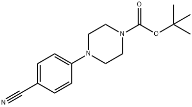 TERT-BUTYL 4-(4-CYANOPHENYL)TETRAHYDRO-1(2H)-PYRAZINECARBOXYLATE Structure