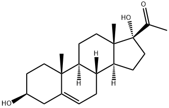 Pregn-5-ene-3alpha,17alpha-diol-20-one Structure