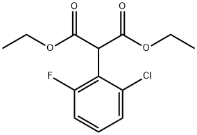 DIETHYL 2-CHLORO-6-FLUOROPHENYL MALONATE Structure