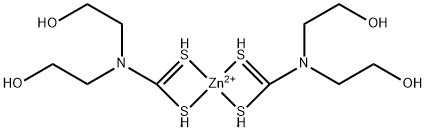 BIS(2-HYDROXYETHYL)DITHIOCARBAMIC ACID ZINC SALT Structure