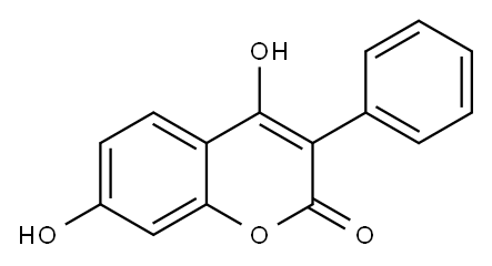 4,7-DIHYDROXY-3-PHENYLCOUMARIN Structure