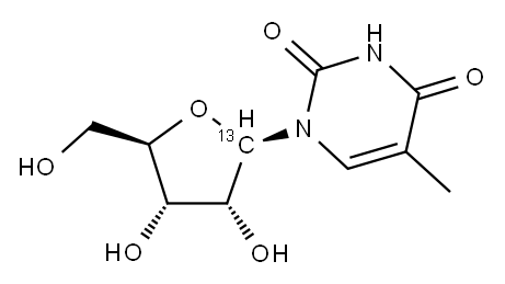 5-METHYL-[1'-13C]URIDINE Structure