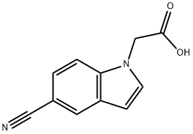 5-Cyanoindole-1-acetic acid Structure