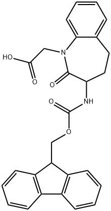 1H-1-Benzazepine-1-aceticacid,3-[[(9H-fluoren-9-ylmethoxy)carbonyl]amino]-2,3,4,5-tetrahydro-2-oxo-(9CI) Structure