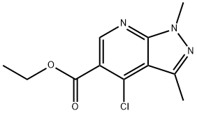 ETHYL 4-CHLORO-1,3-DIMETHYL-1H-PYRAZOLO[3,4-B]PYRIDINE-5-CARBOXYLATE Structure