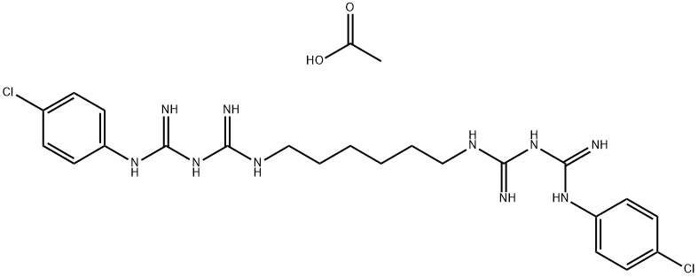 Chlorhexidine diacetate Structure