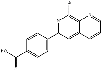 4-(8-Bromo-[1,7]naphthyridin-6-yl)-benzoic acid Structure
