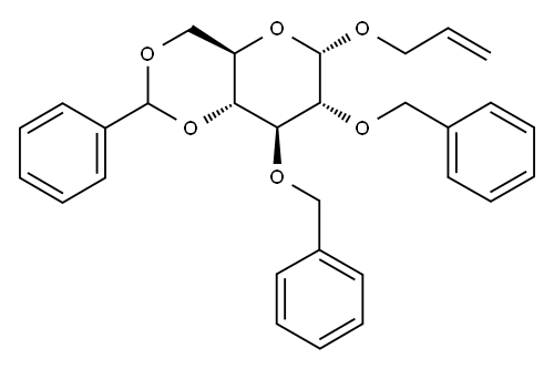 ALLYL-2,3-DI-O-BENZYL-4,6-O-BENZYLIDENE-ALPHA-D-GLUCOPYRANOSIDE Structure