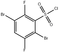 2,5-DIBROMO-3,6-DIFLUOROBENZENESULFONYL CHLORIDE Structure