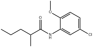 5'-CHLORO-2'-METHOXY-2-METHYLVALERANILIDE Structure