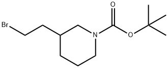 TERT-BUTYL 3-(2-BROMOETHYL)PIPERIDINE-1-CARBOXYLATE Structure