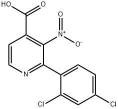 2-(2,4-Dichlorophenyl)-3-nitro-4-pyridinecarboxylicacid Structure