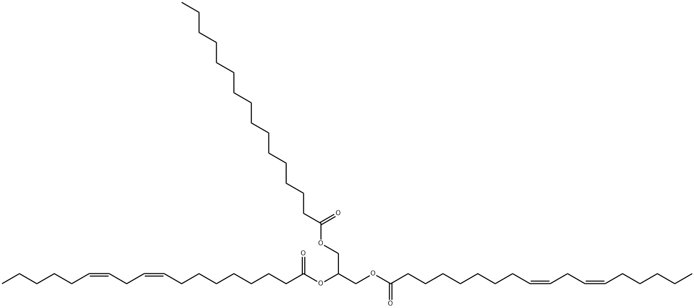 1,2-DILINOLEOYL-3-PALMITOYL-RAC-GLYCEROL Structure
