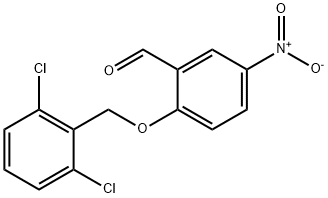2-[(2,6-DICHLOROBENZYL)OXY]-5-NITROBENZALDEHYDE Structure