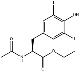 N-Acetyl-3,5-diiodo-L-tyrosine ethyl ester Structure