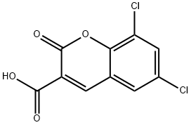 6,8-DICHLORO-2-OXO-2H-CHROMENE-3-CARBOXYLIC ACID Structure