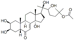 20-Hydroxyecdysone 25-acetate Structure