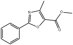 METHYL 4-METHYL-2-PHENYL-1,3-OXAZOLE-5-CARBOXYLATE Structure