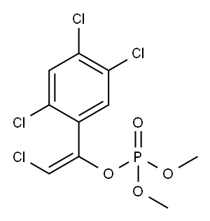 (E)-2-Chloro-1-(2,4,5-trichlorophenyl)ethenylphosphoric acid dimethyl ester Structure
