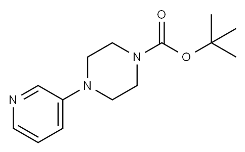 1-PIPERAZINECARBOXYLIC ACID, 4-(3-PYRIDINYL)-, 1,1-DIMETHYLETHYL ESTER Structure