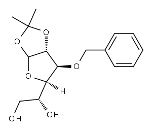 1,2-O-ISOPROPYLIDENE-3-BENZYLOXY-D-GLUCOFURANOSE Structure