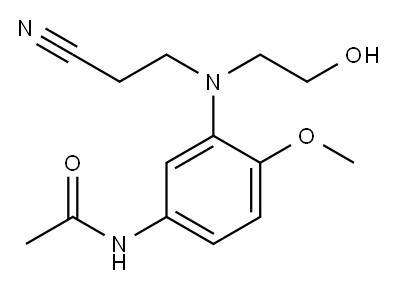 N-[3-[(2-Cyanoethyl)(2-hydroxyethyl)amino]-4-methoxyphenyl]acetamide Structure