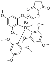 (N-Succinimidyloxycarbonylmethyl)tris(2,4,6-trimethoxyphenyl)phosphonium bromide Structure