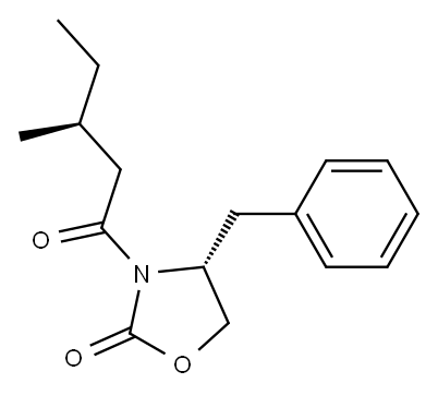 (3S,4R)-4-BENZYL-3-(3-METHYLPENTANOYL)-OXAZOLIDIN-2-ONE Structure