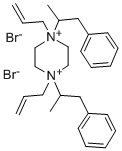 Piperazinium, 1,4-bis(alpha-methylphenethyl)-1,4-diallyl-, dibromide Structure