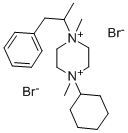 Piperazinium, 1-cyclohexyl-1,4-dimethyl-4-(alpha-methylphenethyl)-, di bromide Structure