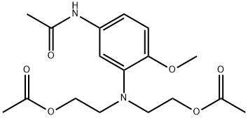 3-(N,N-Diacetoxyethyl)amino-4-methoxyacetanilide Structure