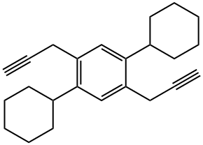 1,4-DICYCLOHEXYL-2,5-DI-1-PROPYNYLBENZENE Structure
