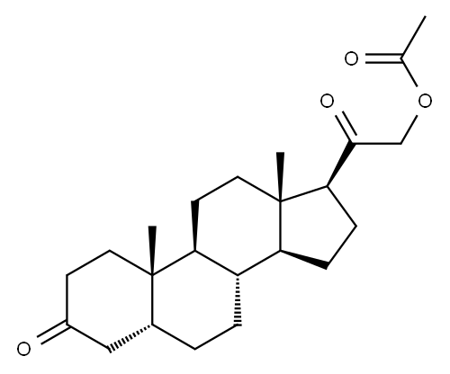 (5β)-21-(Acetoxy)pregnane-3,20-dione Structure