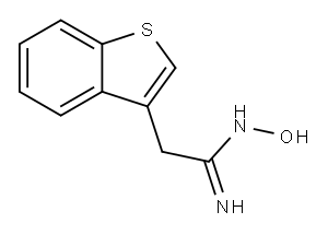2-(1-BENZOTHIOPHEN-3-YL)-N'-HYDROXYETHANIMIDAMIDE Structure