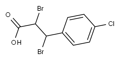 2,3-DIBROMO-3-(4-CHLOROPHENYL)PROPANOIC ACID Structure