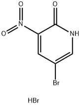 2(1H)-PYRIDINONE, 5-BROMO-3-NITRO-, MONOHYDROBROMIDE Structure
