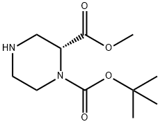 (R)-N-Boc-piperazine-2-carboxylic acid methyl ester Structure