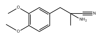 (±)-2-amino-3-(3,4-dimethoxyphenyl)-2-methylpropiononitrile Structure