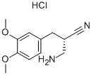 L-3-(3,4-Dimethoxyphenyl)-alpha-amino-2-methylpropionitrile hydrochloride Structure