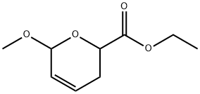 3,6-Dihydro-6-methoxy-2H-pyran-2-carboxylic acid ethyl ester Structure
