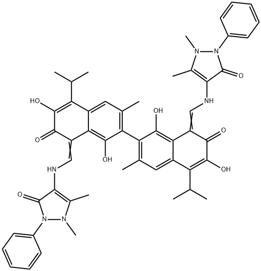 Gossypolidine-4-aminoantipyridine Structure