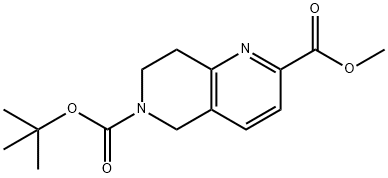 6-TERT-BUTYL 2-METHYL 7,8-DIHYDRO-1,6-NAPHTHYRIDINE-2,6(5H)-DICARBOXYLATE Structure