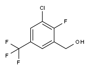 3-CHLORO-2-FLUORO-5-(TRIFLUOROMETHYL)BENZYL ALCOHOL Structure
