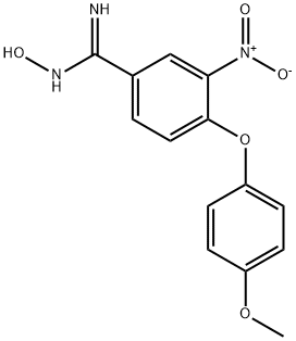 N'-HYDROXY-4-(4-METHOXYPHENOXY)-3-NITROBENZENECARBOXIMIDAMIDE Structure