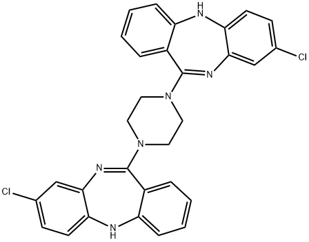 11,11'-(PIPERAZINE-1,4-DIYL)-BIS-8-CHLORO-5H-DIBENZE[B,E][1,4]-DIAZEPINE Structure